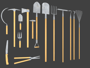 garden tools Modelo 3D