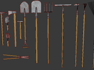 garden tools Modelo 3D