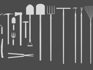 garden tools Modelo 3D