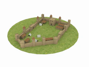 castle constructions and example object 3D Model