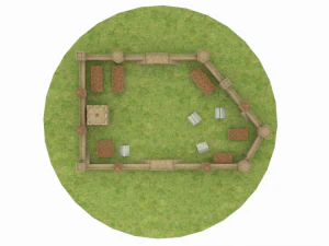 castle constructions and example object 3D Model