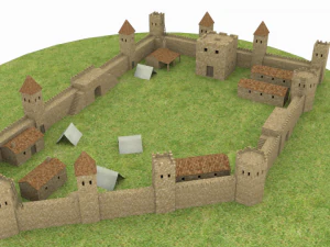 castle constructions and example object 3D Model