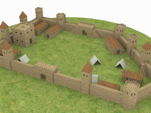 castle constructions and example object 3D मॉडल