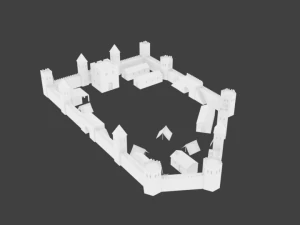 castle constructions and example object 3D Model