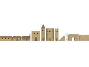 castle constructions and example object 3D Model