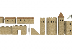 castle constructions and example object 3D मॉडल