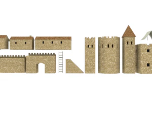 castle constructions and example object 3D Model