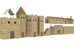 castle constructions and example object 3D मॉडल