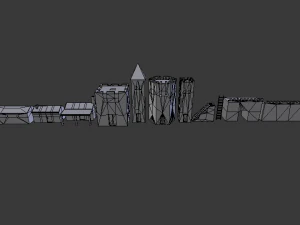 castle constructions and example object 3D Model