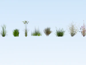 lowpoly grass pack 3D Model