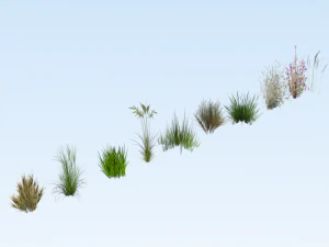 lowpoly grass pack 3D Model