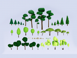 nature collection lowpoly 3D Модель