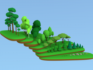 nature collection lowpoly Modèle 3D