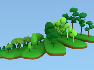nature collection lowpoly Modèle 3D