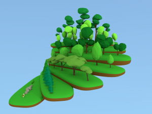nature collection lowpoly Modèle 3D
