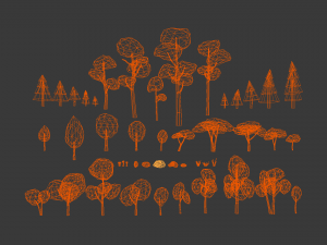 nature collection lowpoly Modèle 3D