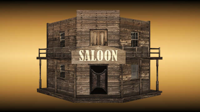 old saloon 3D Модель .c4d .max .obj .3ds .fbx .stl .blend 