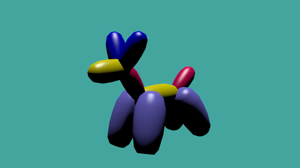 funy dog 3D Model .c4d .max .obj .3ds .fbx .stl .blend