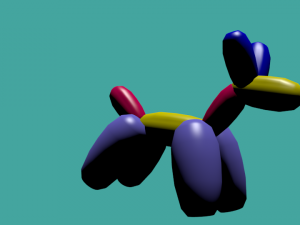 funy dog Model 3D