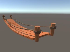 브리지 로우 폴리 3D 모델