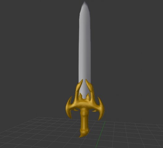 golden sword 3D मॉडल .c4d .max .obj .3ds .fbx .stl .blend 