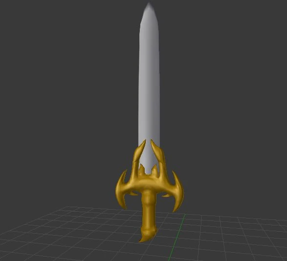golden sword 3D Model .c4d .max .obj .3ds .fbx .stl .blend