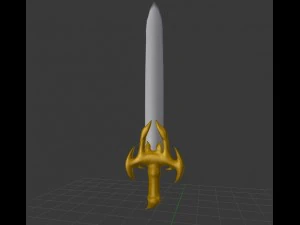 golden sword 3D Model