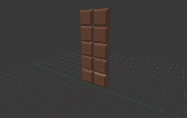 chocolate low-poly 3D 模型 .c4d .max .obj .3ds .fbx .stl .blend 
