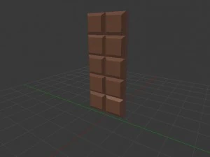 チョコレートローポリ 3Dモデル