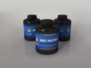 protein supplement bottles 3D 模型