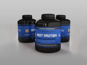 protein supplement bottles 3D Model