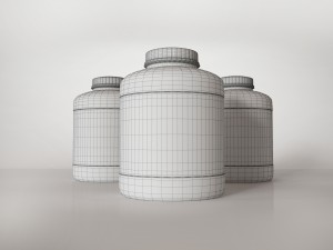 protein supplement bottles 3D Model