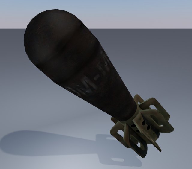 m69 mortar shell Modèle 3D .c4d .max .obj .3ds .fbx .stl .blend 