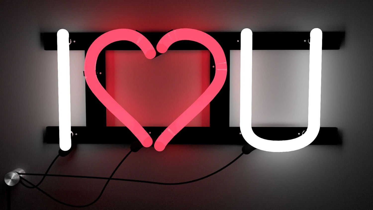 neon sign i love you 3D Model .c4d .max .obj .3ds .fbx .stl .blend 