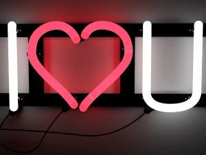 neon sign i love you 3D Model