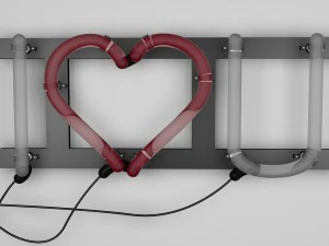 neon sign i love you 3D Model