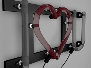 neon sign i love you Modelo 3D