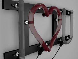 neon sign i love you 3D Model