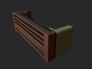 wooden sofa Model 3D