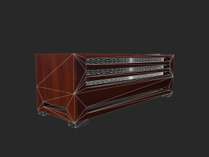 wooden sofa Model 3D