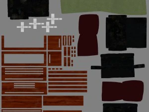wooden sofa 3D Model