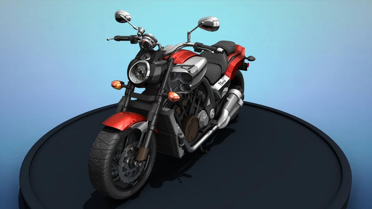 yamaha v-max 3D Model .c4d .max .obj .3ds .fbx .stl .blend