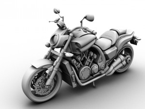 yamaha v-max Modelo 3D