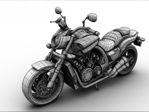 yamaha v-max Modelo 3D