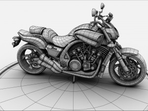 yamaha v-max Modelo 3D