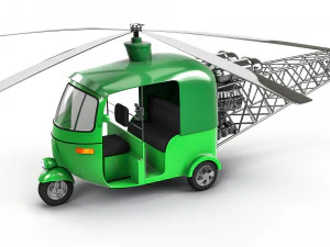 helikopter samochodowy Model 3D