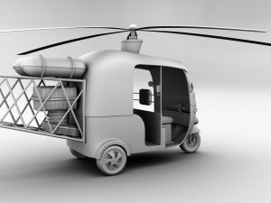 auto helicopter 3D-Modell