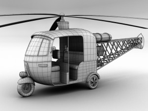 auto helicopter 3D-Modell