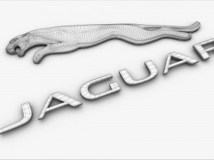 jaguar logo Modelo 3D