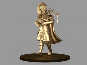 gaiteiro gordo manin cor dourada Modelo 3D